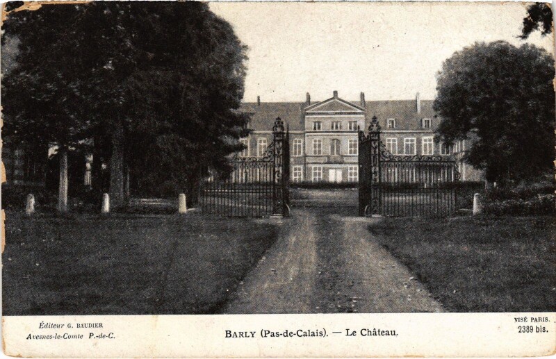 Carte postale ancienne Barly Le Chateau à Barly