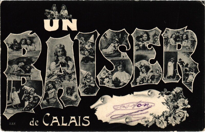 Carte postale ancienne Un Baiser Calais à Calais