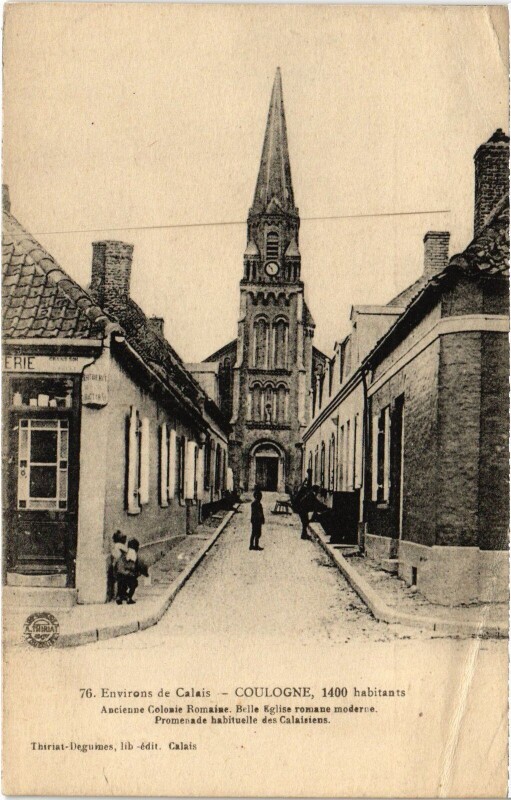 Carte postale ancienne Coulogne Eglise à Coulogne