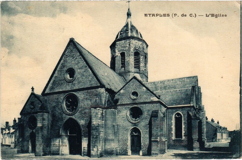 Carte postale ancienne Etaples Eglise