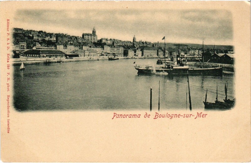 Carte postale ancienne Boulogne-sur-Mer Panorama à Boulogne-sur-Mer