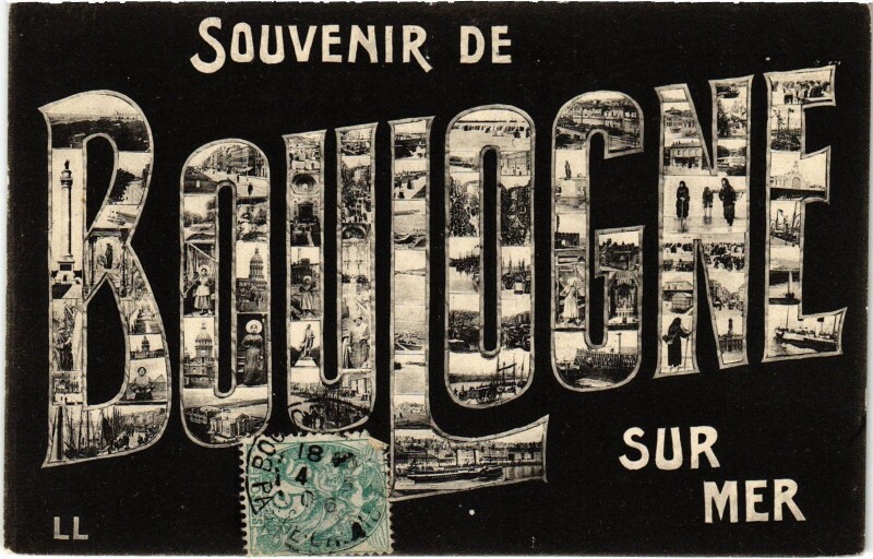 Carte postale ancienne Souvenir Boulogne-sur-Mer à Boulogne-sur-Mer