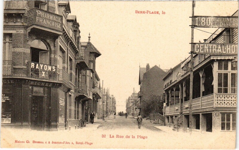 Carte postale ancienne Berck-Plage Rue de la Plage à Berck