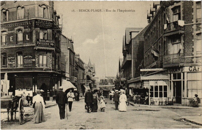 Carte postale ancienne Berck-Plage Rue de l'impératrice à Berck