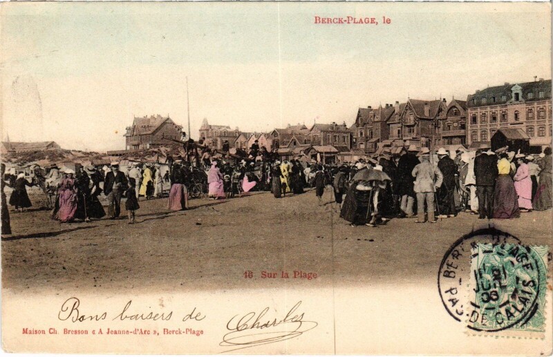 Carte postale ancienne Berck-Plage Sur la pLage à Berck