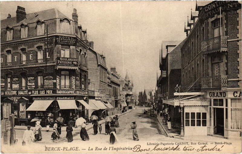 Carte postale ancienne Berck-Plage Rue de l'impératrice à Berck