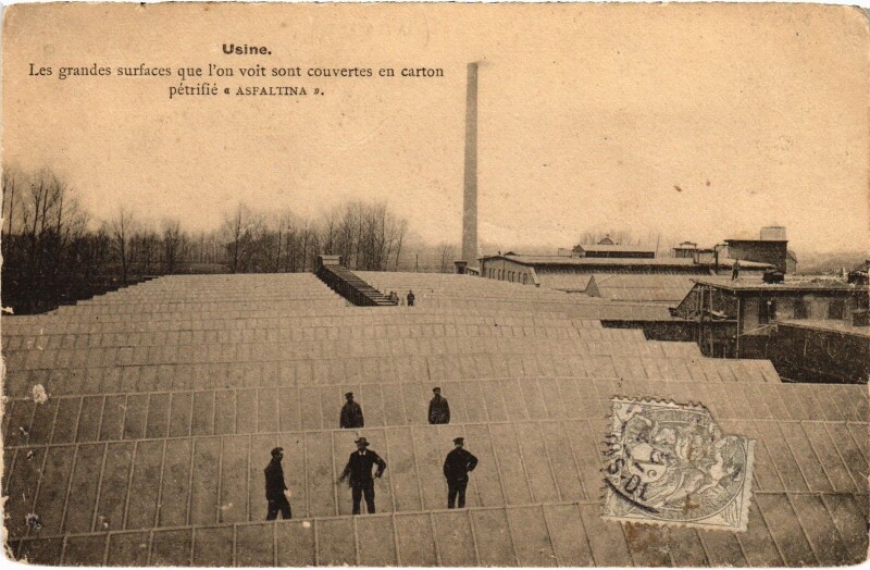 Carte postale ancienne Andernach Anvin usine Grandes surfaces Afaltina à Anvin