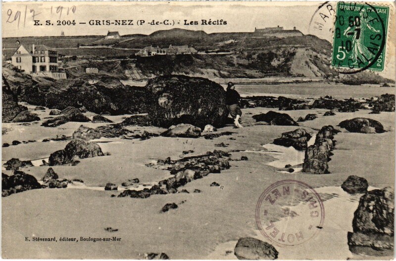 Carte postale ancienne Gris-Nez Les Récifs