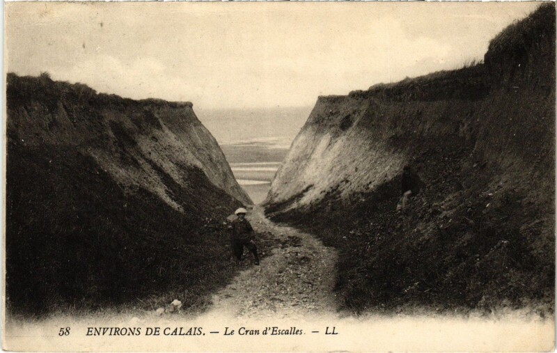 Carte postale ancienne Env. de Calais Le Cran d'Escalles à Calais