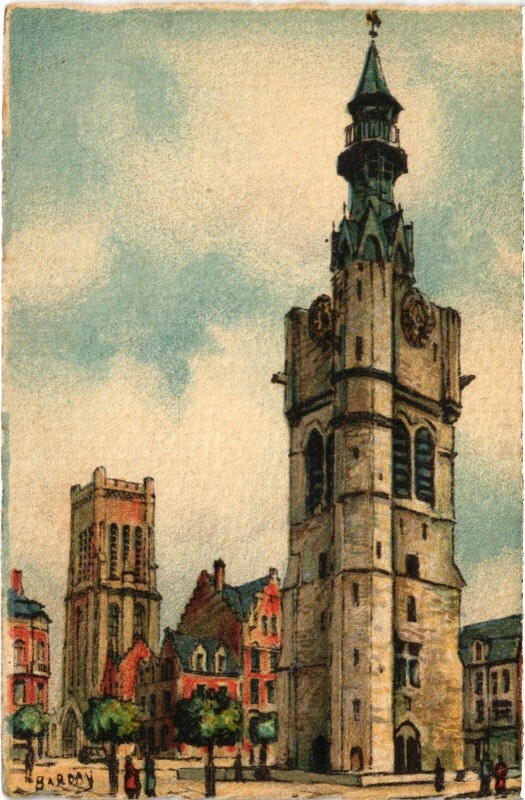 Carte postale ancienne Béthune Le Beffroi à Béthune