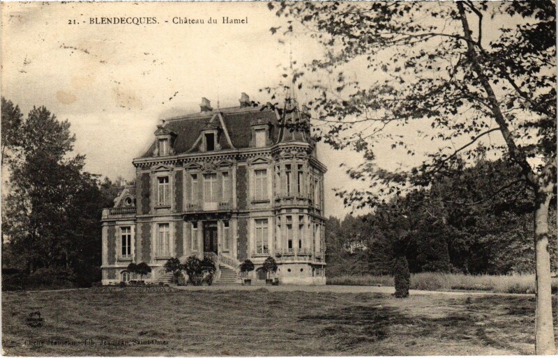 Carte postale ancienne Blendecques Chateau du Hamel à Blendecques