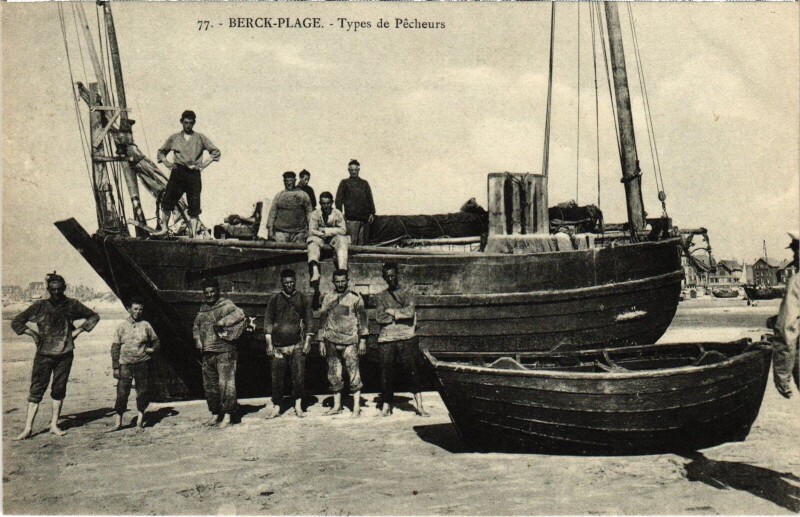 Carte postale ancienne Berck-Plage Types de Pecheurs à Berck