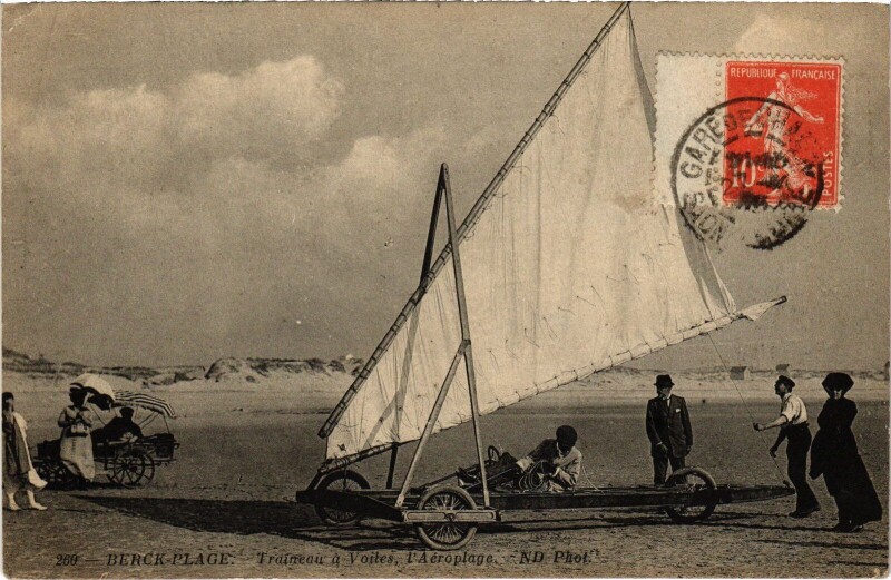 Carte postale ancienne Berck-Plage Aeroplage à Berck