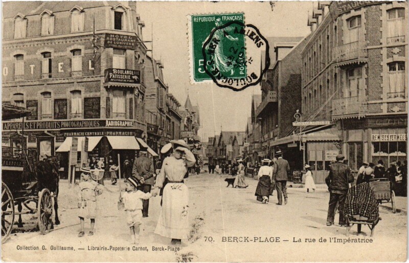 Carte postale ancienne Berck-Plage rue de l'impératrice à Berck