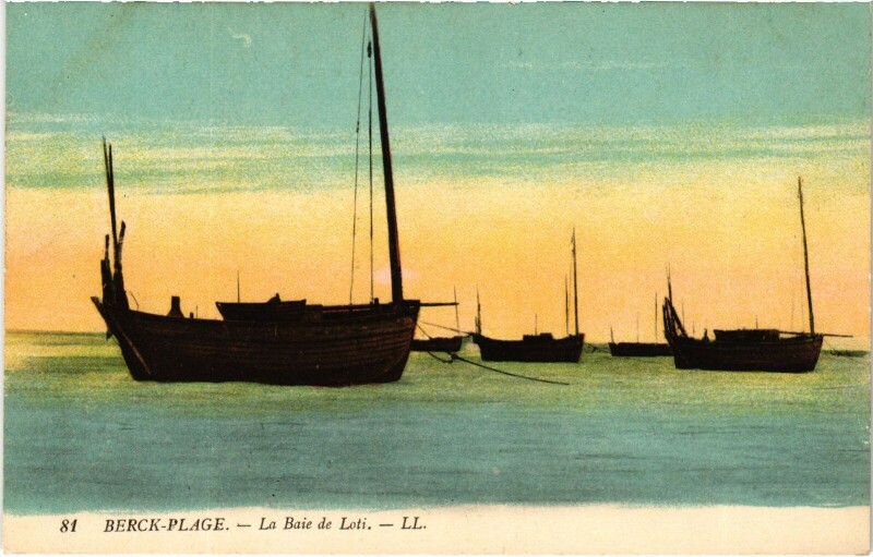 Carte postale ancienne Berck-Plage Baie de Loti à Berck