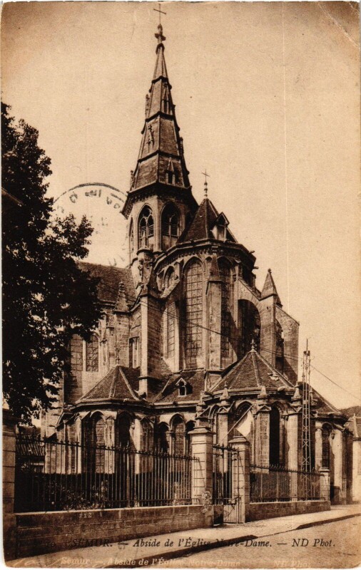 Carte postale ancienne Semur Eglise Notre Dame