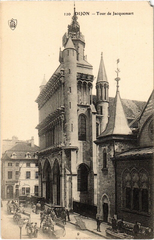 Carte postale ancienne Dijon Tour de Jacquemart à Dijon