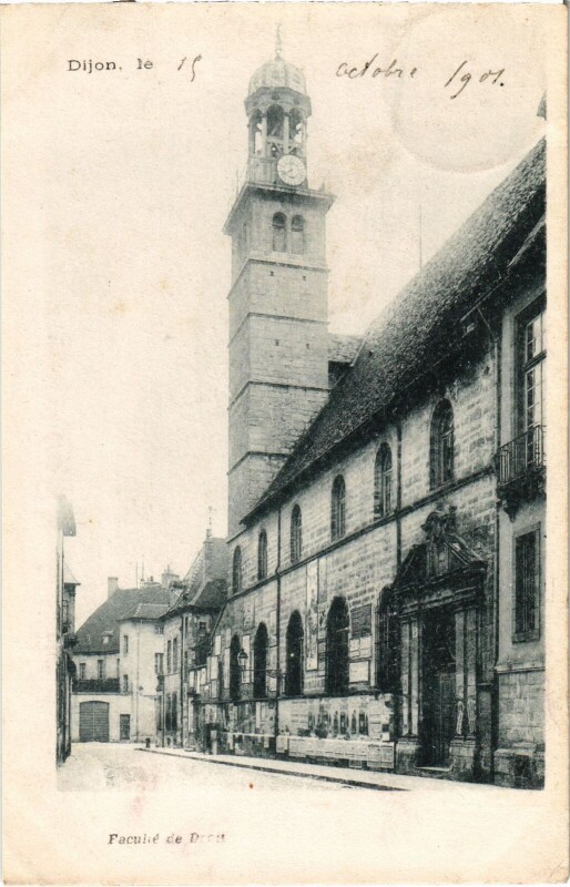 Carte postale ancienne Dijon Faculte de Droit à Dijon