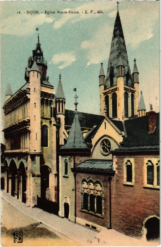 Carte postale ancienne Dijon Eglise Notre Dame à Dijon