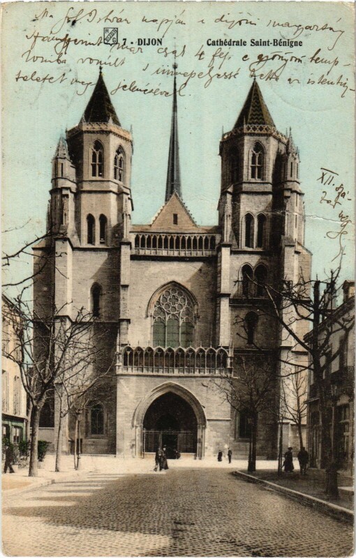 Carte postale ancienne Dijon Cathedrale Saint-Benigne à Dijon