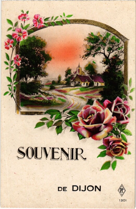Carte postale ancienne Dijon souvenir à Dijon