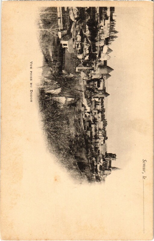 Carte postale ancienne Semur vue prise du Dodon