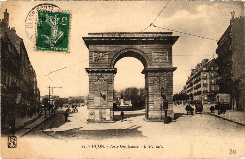 Carte postale ancienne Dijon Porte Guillaume à Dijon
