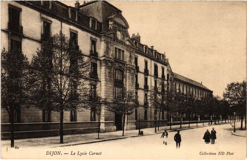 Carte postale ancienne Dijon Lycee Carnot à Dijon