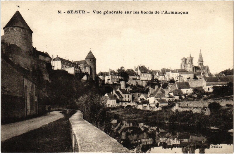 Carte postale ancienne Semur vue generale