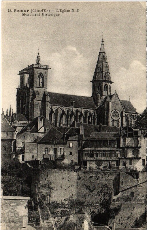 Carte postale ancienne Semur Eglise