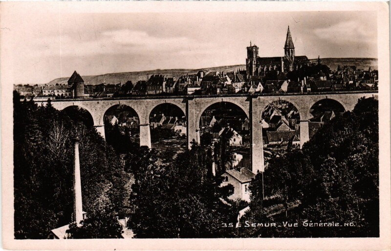 Carte postale ancienne Semur vue generale