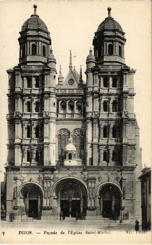 Carte postale ancienne Dijon Eglise Saint-Michel à Dijon