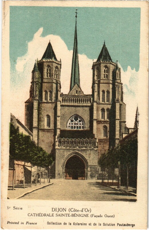 Carte postale ancienne Dijon Cathedrale Saint-Benigne à Dijon
