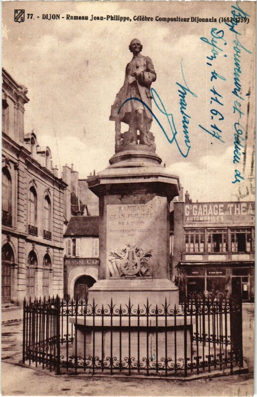 Carte postale ancienne Dijon Rumeau Jean Philippe à Dijon