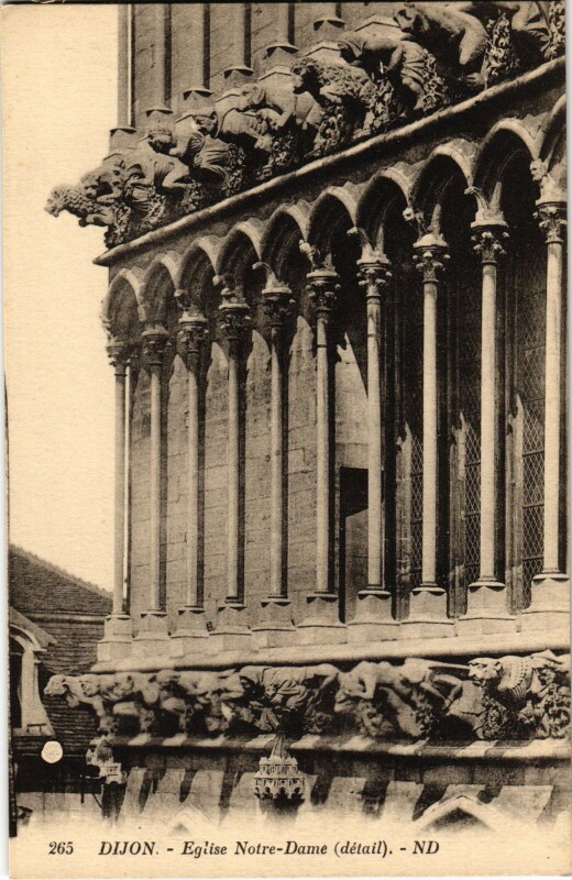 Carte postale ancienne Dijon Eglise Notre Dame à Dijon