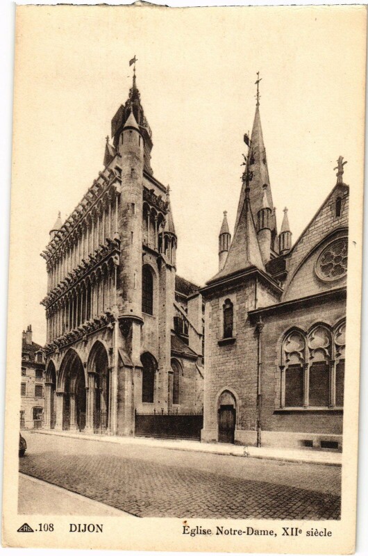 Carte postale ancienne Dijon Eglise Notre Dame à Dijon