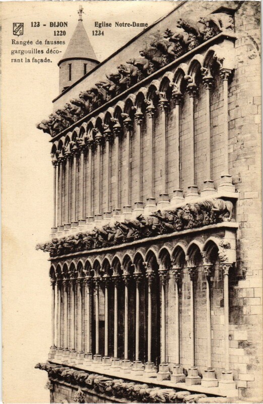 Carte postale ancienne Dijon Eglise Notre Dame à Dijon