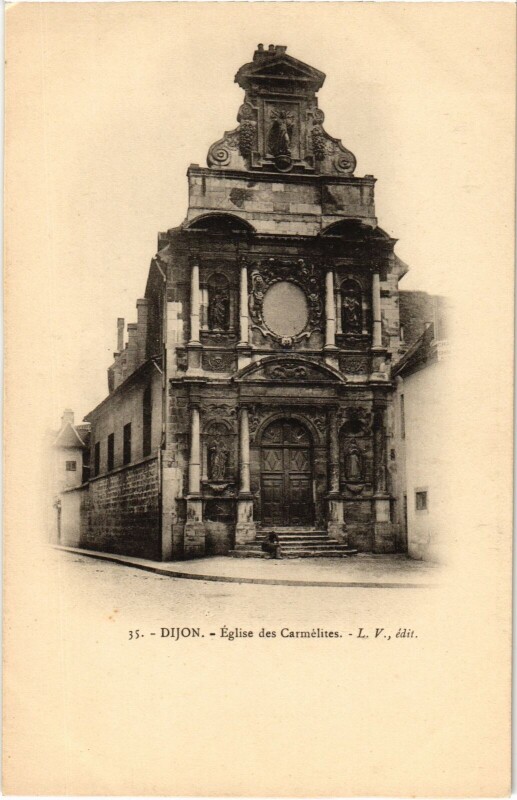 Carte postale ancienne Dijon Eglise des Carmelites à Dijon