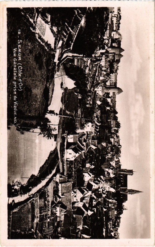 Carte postale ancienne Semur vue generale