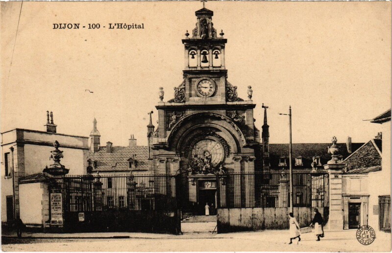 Carte postale ancienne Dijon Hopital à Dijon