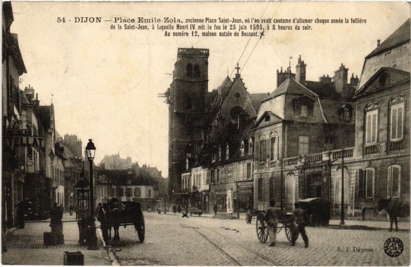 Carte postale ancienne Dijon Place Emile Zole à Dijon
