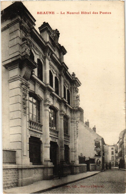 Carte postale ancienne Beaune Nouvel Hotel des Postes à Beaune