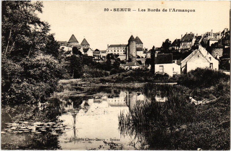 Carte postale ancienne Semur Les Bords de l'Armancon