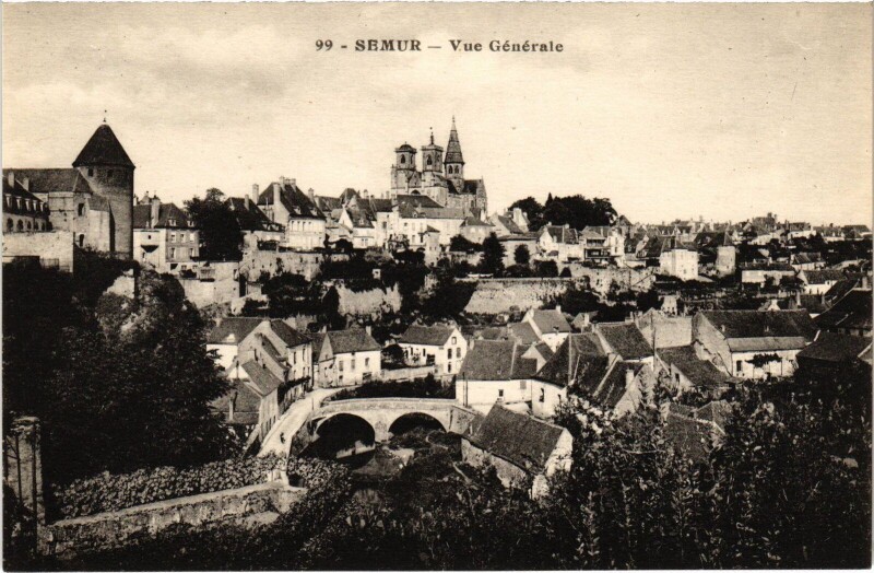 Carte postale ancienne Semur vue generale