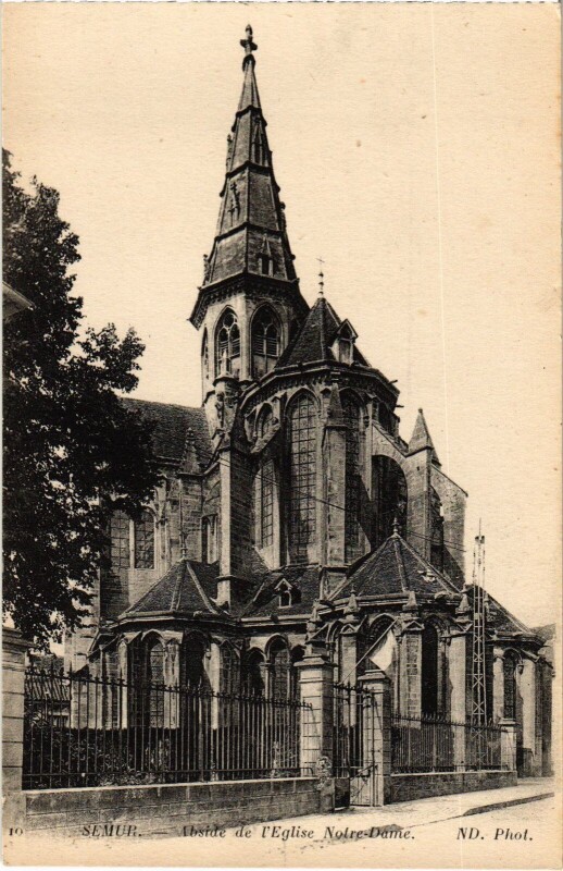 Carte postale ancienne Semur Eglise Notre Dame