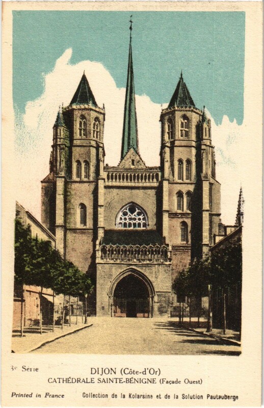 Carte postale ancienne Dijon Cathedrale Saint-Benigne à Dijon