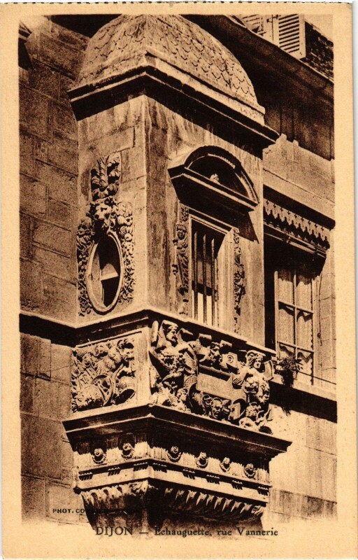 Carte postale ancienne Dijon Echauguette Rue Vennerie à Dijon