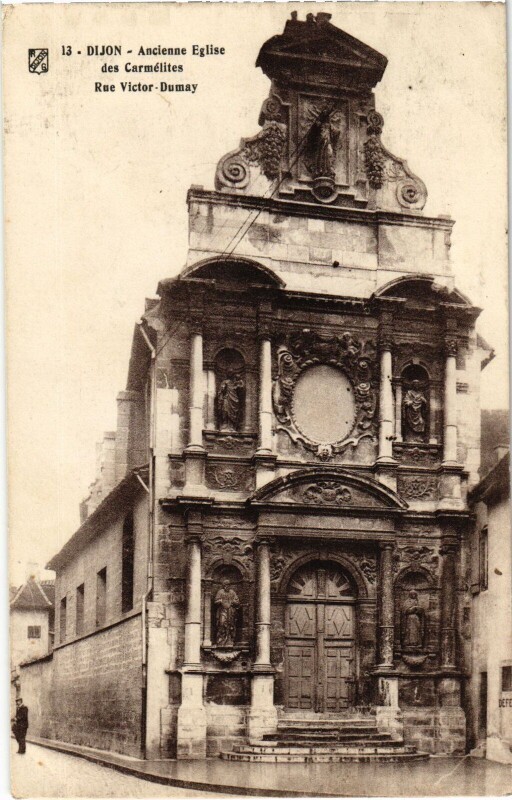 Carte postale ancienne Dijon Eglise des Carmelites à Dijon