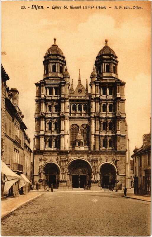 Carte postale ancienne Dijon Eglise Saint-Michel à Dijon