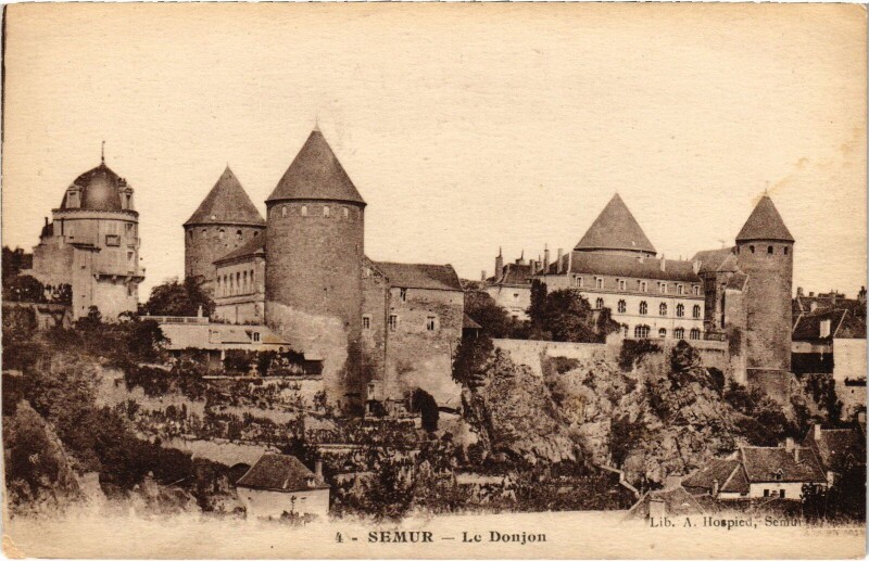 Carte postale ancienne Semur Le Donjon